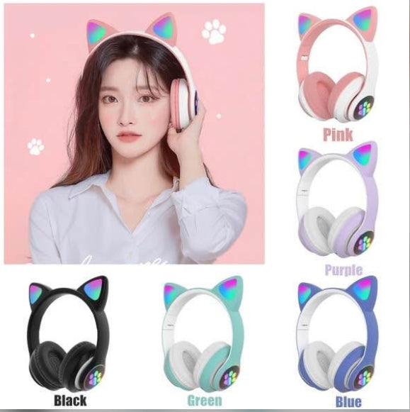 Stylish Cat Ears And P47 Bluetooth Headsets